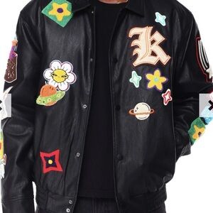 Unisex Black Leather Jacket Kloud 9 leather jacket-Preloved excellent condition